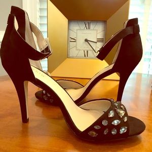 Torrid Ladies Black suede heels Size 12W